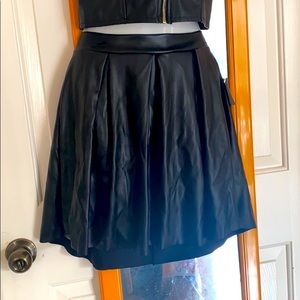 Faux Leather Skirt